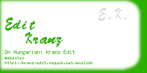 edit kranz business card